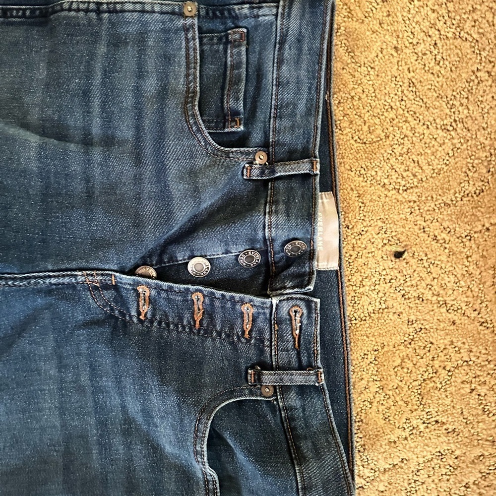 Everlane The Vintage Skinny Jean Womens Blue Denim Ankle High Rise Button Fly - Picture 4 of 6